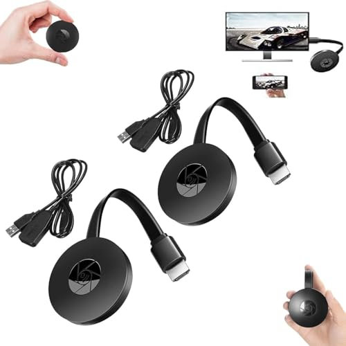 Sync-tech Smart TV Box, 4K WiFi Screen Mirroring & Streaming for Smartphones, Wireless Screen Projector, Casting Device (2pcs)