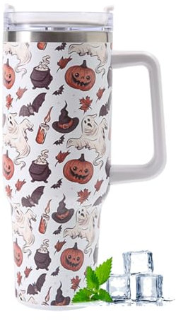 HIMS Taylor Merchandise Coffee Cup with Handle 40oz Tumbler with Straw and Lid Car Cup Travel Mug Gifts for Music Lovers (Halloween)