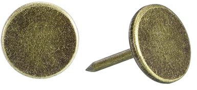 sourcing map Juego de 50 tachuelas de tapicería para muebles, 11 x 15 mm, acero al carbono para el hogar, sofá, decoración, clavos, clavos, color bronce verde