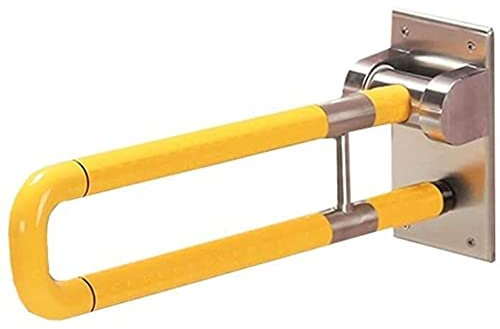 HXLDZOU Badezimmer-Wand-Dusche-Haltegriff für Behinderte, Sicherheits-Haltegriff aus Edelstahl, geeignet für behinderte und ältere Menschen (Yellow 60Cm)