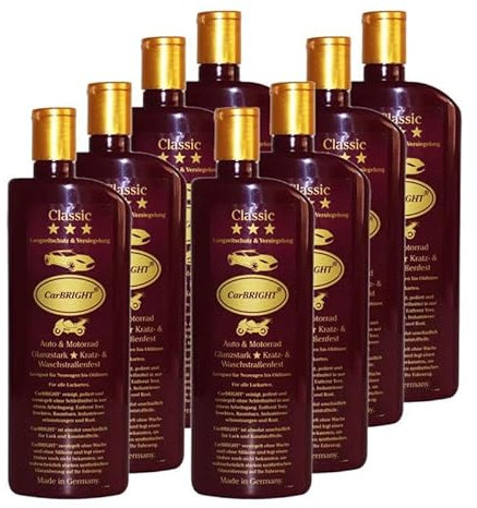 CarBRIGHT Classic Autopolitur Das Original für Auto&Motorrad 8x500ml / 8er Set