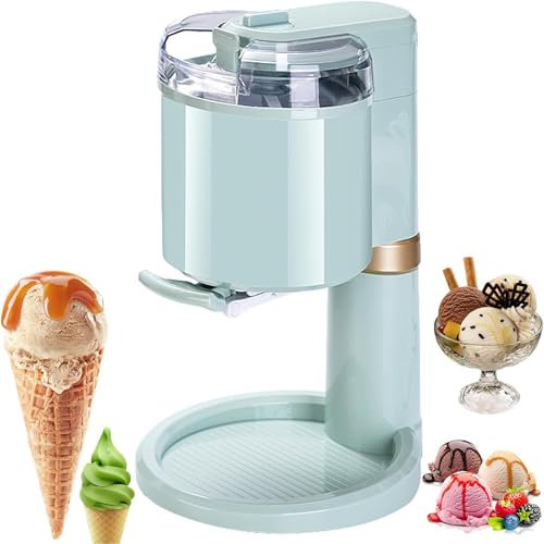 Máquina De Helado Suave y Postre, Heladera Casera De 20W, Dispensador De Helado De 1000 ml, Preparación Rápida En 10 Minutos, Saludable, Operación Simple con Un Solo Botón,A