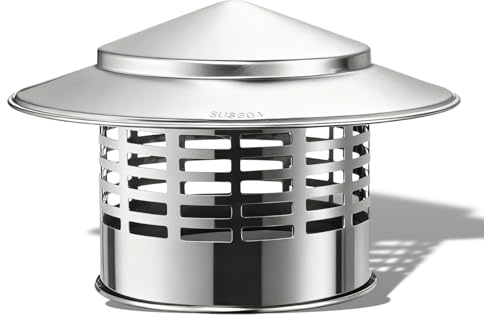 110mm Roof Rain Chimney Caps, Tapered Top Chimney Cap with Screen, All Weather Chimney Caps Roof Top Round Roof Vent, Perfectly Insulated Roof Vent Caps Vent Caps