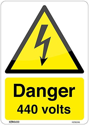 Danger 440 Volts Aufkleber (A6, 105 x 148 mm)