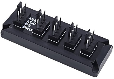 Phobya 1011223 Divisor de cables Negro divisor o conmutador de cables - Separadores o interruptores de cables (Divisor de cables, Negro, 1 x 4-pin PWM, 4 x 4-pin PWM)