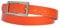 DayneQ Schmal 2,5cm Breit Echt Leder Guertel mit 4 Eckiger Schnalle Orange 95cm Bundweit