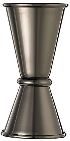 Barfly Japanese Style Jigger, Stainless Steel, Black, 3.7 x 3.7 x 7.3 cm