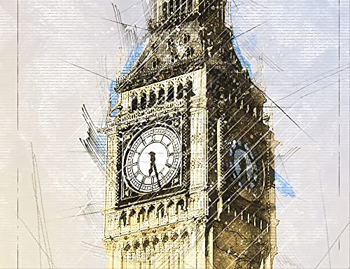 hansepuzzle 63947 - Big Ben Puzzle 1000 Teile - Hintergründe Puzzle mit hochwertiger Aufbewahrung: Kartonbox und wiederverschließbarem Beutel - Format 60 × 46 cm
