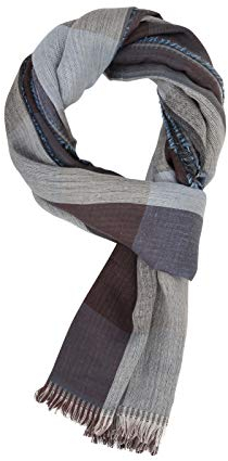 WANYING Herren Gewebter Schal Herrenschals Webschal Modeschal Urban Classics Einfach Schick für Frühling Herbst 180×70cm -Kariert Dunkelblau