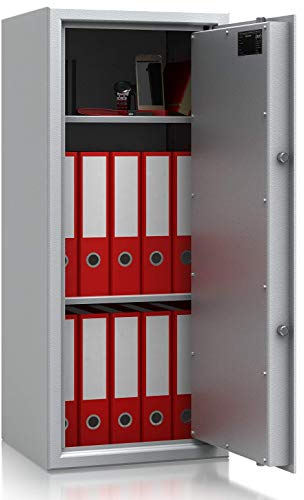 SafeHero Aktentresor S1 EN 11450 Secureo Condor Light 2 | H996xT426xT380 mm | 68 kg | Schlüsselschloss | Platz für 12 DIN A4-Ordner | umlaufender Feuerfalz