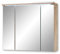 Stella Trading ROOF Spiegelschrank Bad mit LED-Beleuchtung in Eiche Old Style Optik - Badezimmerspiegel Schrank mit viel Stauraum - 80 x 68 x 21 cm (B/H/T)