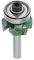 Elprico R2 4-Flute Tungsten Steel Trimming Cutter Router Bit, 1/4 Shank, 19*6mm Bearing, 1-2mm Thickness, Flush-Trim Cut