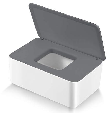 Porta Salviette Umidificate, Porta Scatola Dispenser per Neonati, Salviettine Umidificate con Coperchio per Bagno Ufficio Auto