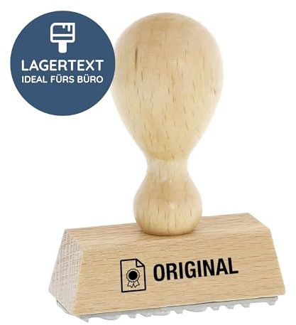 Stempel Original, Holzstempel 50x20 mm, Urkundenstempel | Fertigtext ohne Wartezeit zur Kennzeichnung von Originaldokumenten – Stempelkissen separat erforderlich