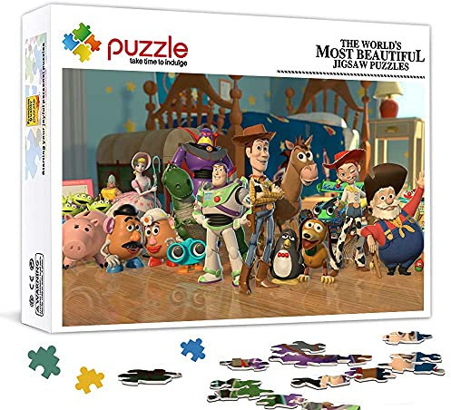 Puzzles für Erwachsene 1000 Stück Toy Story Filmplakat Puzzle Lernspiel für Erwachsene Kinder Stressabbau 38X26cm