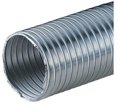 Aluminium Flexible Hose/Flexi Pipe/Extractor Fan Tube - Flexipipe Ventilation. (140mm)
