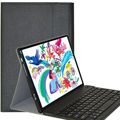 YHFZR Funda Teclado Español Ñ para ALLDOCUBE iPlay 40, Español Ultra Slim Teclado Keyboard Case con Magnético Desmontable Inalámbrico Bluetooth para ALLDOCUBE iPlay 40 10,4 Pulgada, Negro