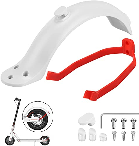 OUXI Elektroroller Heckkotflügel, Scooter Schutzbleche für Xiaomi M365/M365 Pro Hinten Kotflügel Elektroroller Scooter Schutzbleche Heckkotflügel Kotflügelhalterung mit Schrauben und Muttern (Weiß)