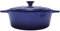 Grillfürst Dutch Oven Sternentöpfchen 3,5 Liter - Blauer Gusseisen Bräter mit Henkeln und pflegeleichter Emaillierung, ovaler Schmortopf für Grill und Herd