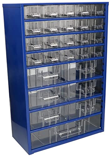 KOTARBAU® Werkstatt-Aufbewahrungsbox mit Schubfächern 306x460x155 Sortierkasten 20K6M1G Kleinteilemagazin Metall Blue