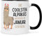 Bedruckte Tasse mit Spruch - Die coolsten Alpakas - Tasse mit coolem Alpaka - Geschenk für Partner Freunde Familie zum Geburtstag Valentinstag Weihnachten - Für Sie & Ihn - Farbe Schwarz & Weiß