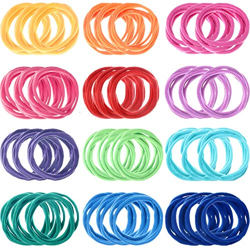 12 Colors Loop Potholder Loops Weaving Loom Loops Bulk Weaving Craft Loops with Multiple Colors for DIY Crafts Supplies Compatible with 7 Inch Weaving Loom (384 Pieces)