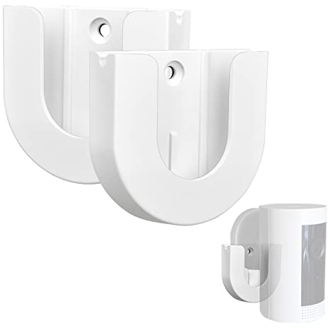 VIEWZONE Wandhalterung Klammer für Ring Indoor Cam, Selbstklebende Montagebasis mit Starkem Klebeband, Einfache Installation, Halterung, Weißes Kamerazubehör, Wandhalterung, 2er-Pack