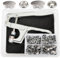 Jersey Druckknöpfe mit Zange, 11mm Silber Metall, Druckknopf Set mit Zange, Nähzubehör Buttons Knöpfe zum Annähen Werkzeug Jessey Snaps Für ür Baby Kinderbekleidung Sewing
