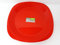 4 x Eco Plastic Large Square Plates 27cm Pastel Colours Party Picnic Reusable (Red)