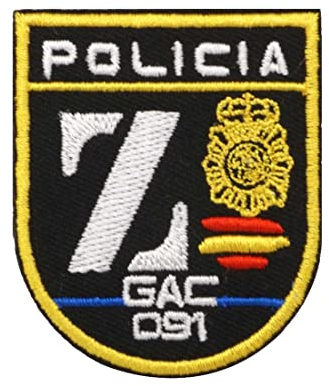 2 Piezas GAC Insignia de parche bordado militar español con respaldo de gancho