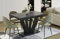 Endo-Moebel Esstisch Alex 130cm auf 210cm erweiterbar Säulen-Tisch Küchentisch ELEGANT (Beton Dunkel)