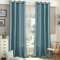 MIULEE Gardinen Vorhänge Schlafzimmer Vorhang Blau Gardine Wohnzimmer Leinenoptik Gardinen mit Ösen Fenster Halbtransparent Vorhang Modern Innen Balkontür Küche Vorhänge 140 x 260 cm