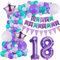 Lila 18 Geburtstag Deko Mädchen 18 Jahre Geburtstag Luftballon Girlande Lila Blau Deko 18 Geburtstag Lila Ballon Girlande 18. Geburtstag Mädchen Ballonbogen Geburtstagsdeko 18 Luftballon Mädchen