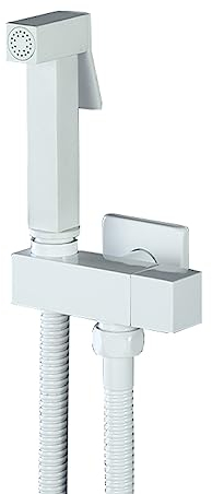 Rociador De Bidé De Mano,Pulverizador De Bidé Para Inodoro,Ducha Bidet Para Inodoro,Todo El Conjunto De Cobre Para Pistola Rociadora De Inodoro,Blanco