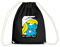 Spreadshirt Die Schlümpfe Schlumpfine Happy Face Turnbeutel, One Size, Schwarz