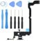S&L ENTERPRISE Charging Port Dock Connector Compatible with iPhone XS MAX (6.5 inch) 2018 Replacement Flex Cable – Microphone/Antenna Replacement/Headphone Port Incl. Repair Kit - Black