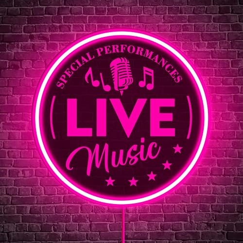 Aufnahme Neonschild, Live Musik Neonschild, Live Musik LED Schild, Musik Neonlicht, Musik LED Licht, Individuelles Leuchtschild, Acryl LED Schild
