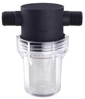 Michear Pipeline Filter,1/2 Inch Water Pump Filter Mesh Stainless Steel Strainer,Inline Mesh Screen,Water Pump Filter for Garden Irrigation Pipeline Sediment Impurity Purification (10 mesh)