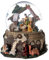 Holyart Sfera Brillantini Vetro Natività presepe Carillon 20x20x20 cm