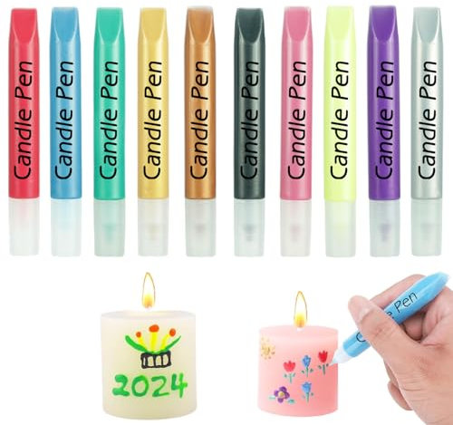 Candle Decorating Pens - Glitter 10 Colours for Wax Melts & DIY Candle Making
