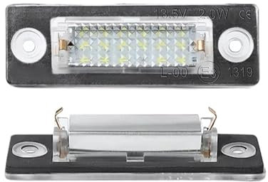 QASULER 2Pcs LED Car License Number Plate Light Lamp No Error, for VW, for Touran, for Golf 5, for Caddy 3, for Jetta MK5 T5, for Passat Cimousint, for SKODA, for Superb LED Number Plate Light