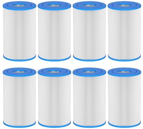 Macaberry 20 Micron 5 x 2.5 Water Filter Replacement Cartridge (8-Pack) Compatible with Any Cold Plunge System, Ice Bath, Ice Pod, Under-Sink Filters