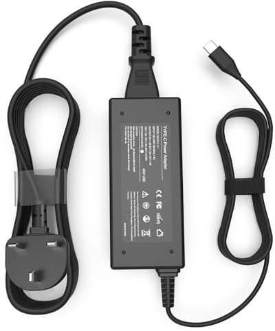 Universal 45W Chromebook Charger Type-C for Acer,Lenovo,Hp Chromebook Charger,Asus,Samsung,Google,Dell Laptop USB C Fast Charging Power Adapter UK Replacement