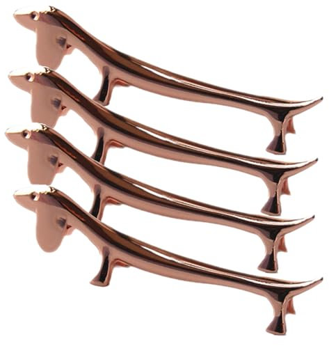SVCEQZE 4 Stücke Messerbank Set, Dackel Hund Form Besteckhalter, 9X2,5cm Stäbchen Halter Edelstahl Essstäbchen Für Messer Gabel Löffel, Messerbänkchen Gabel Stand Löffel Geschirr Rack Halte