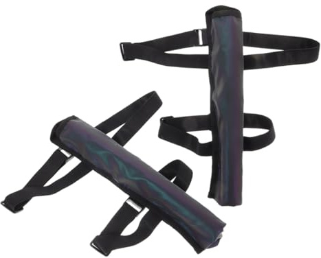WEKADRIN 2 Stück Reflektierende Kleine Fächer Tasche mit Beinriemen für Tai Chi Fächer Modische Schützende Aufbewahrung für Kung Fu Fans Beim Outdoor Training und Reisen