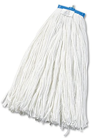 Boardwalk 724REA Cut-End Lie-Flat Wet Mop Head, Rayon, 24oz, White