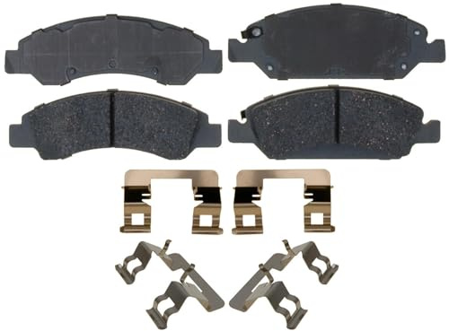 ACDelco Silver Front Brake Pad Set with Hardware 14D1363CH | GM 19286282 Ceramic Front Brake Pads for Select Cadillac, Chevrolet, Chevy, GMC, Cadillac, and more