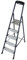 KRAUSE Stehleiter Securo eloxiert, 5 Stufen, 126436