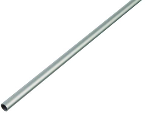 GAH-Alberts Tube rond - aluminium, couleur argent, anodisée, 1000 x 25 x 1,5 mm