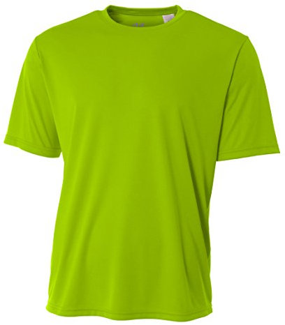 A4 Camiseta de Manga Corta para Hombre, tamaño, Hombre, N3142, Verde Lima, Large